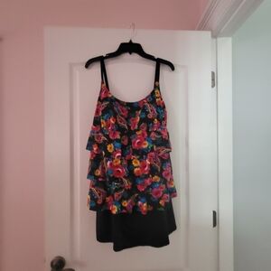 Floral Tiered Swimdress